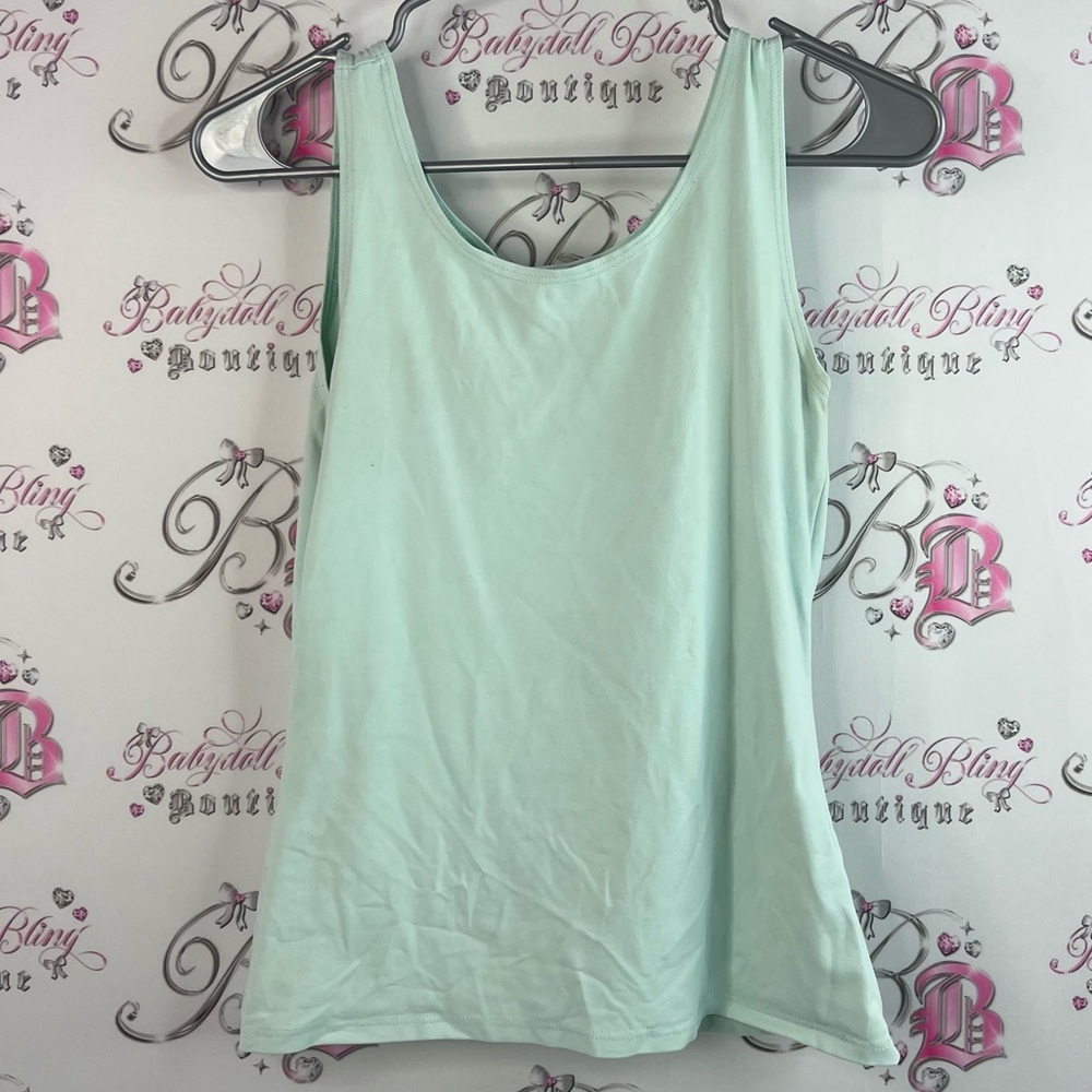 Geoffrey Beene sport tank top blue Light Green Tank Top mint